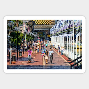 Cockle Bay Wharf, Darling Harbour, Sydney, NSW, Australia Sticker